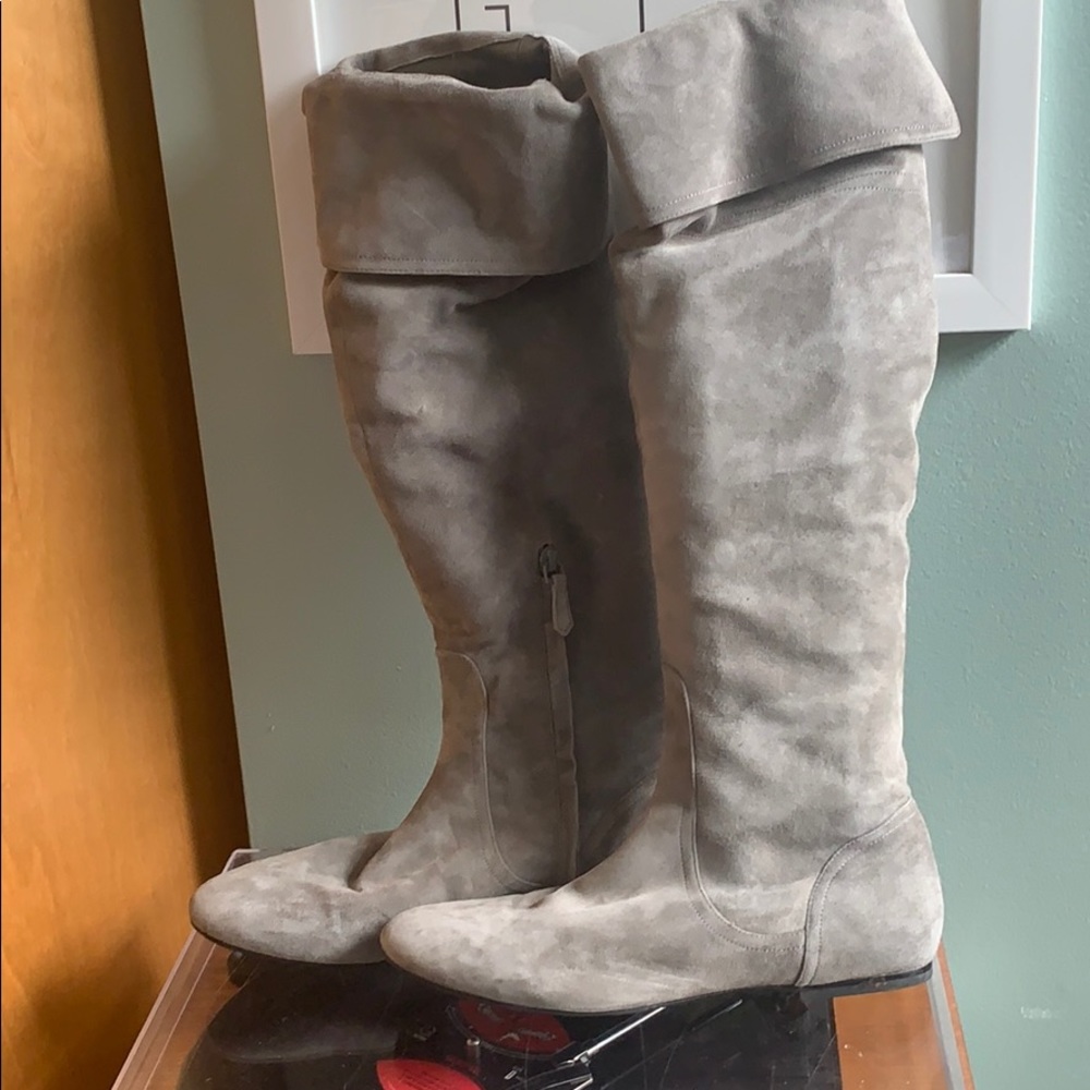 Grey suede Cole HaAn boots